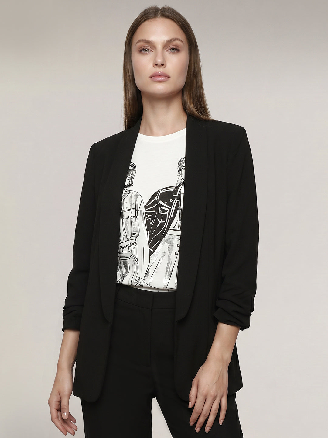 Black Longline Tailored Blazer