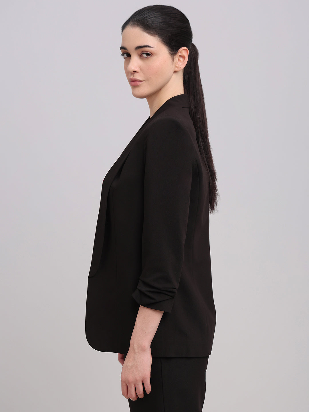 Black Longline Tailored Blazer