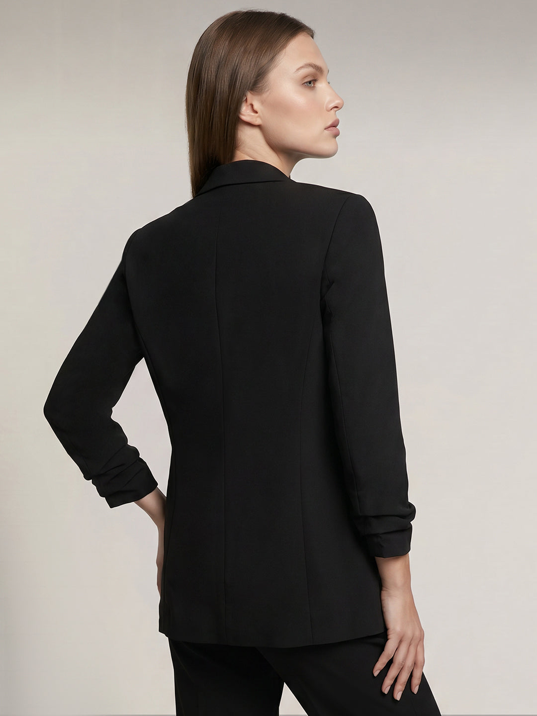 Black Longline Tailored Blazer