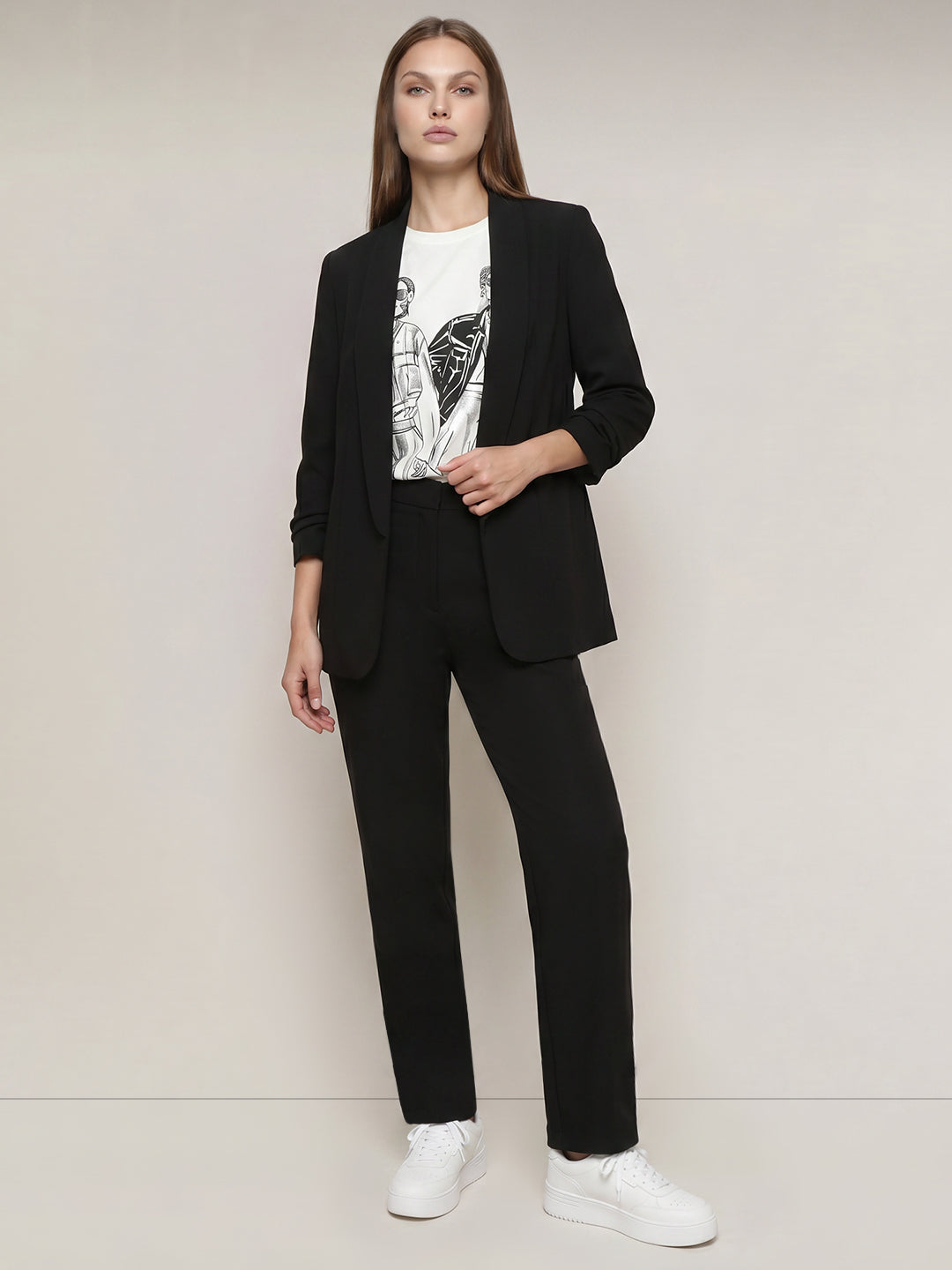 Black Longline Tailored Blazer