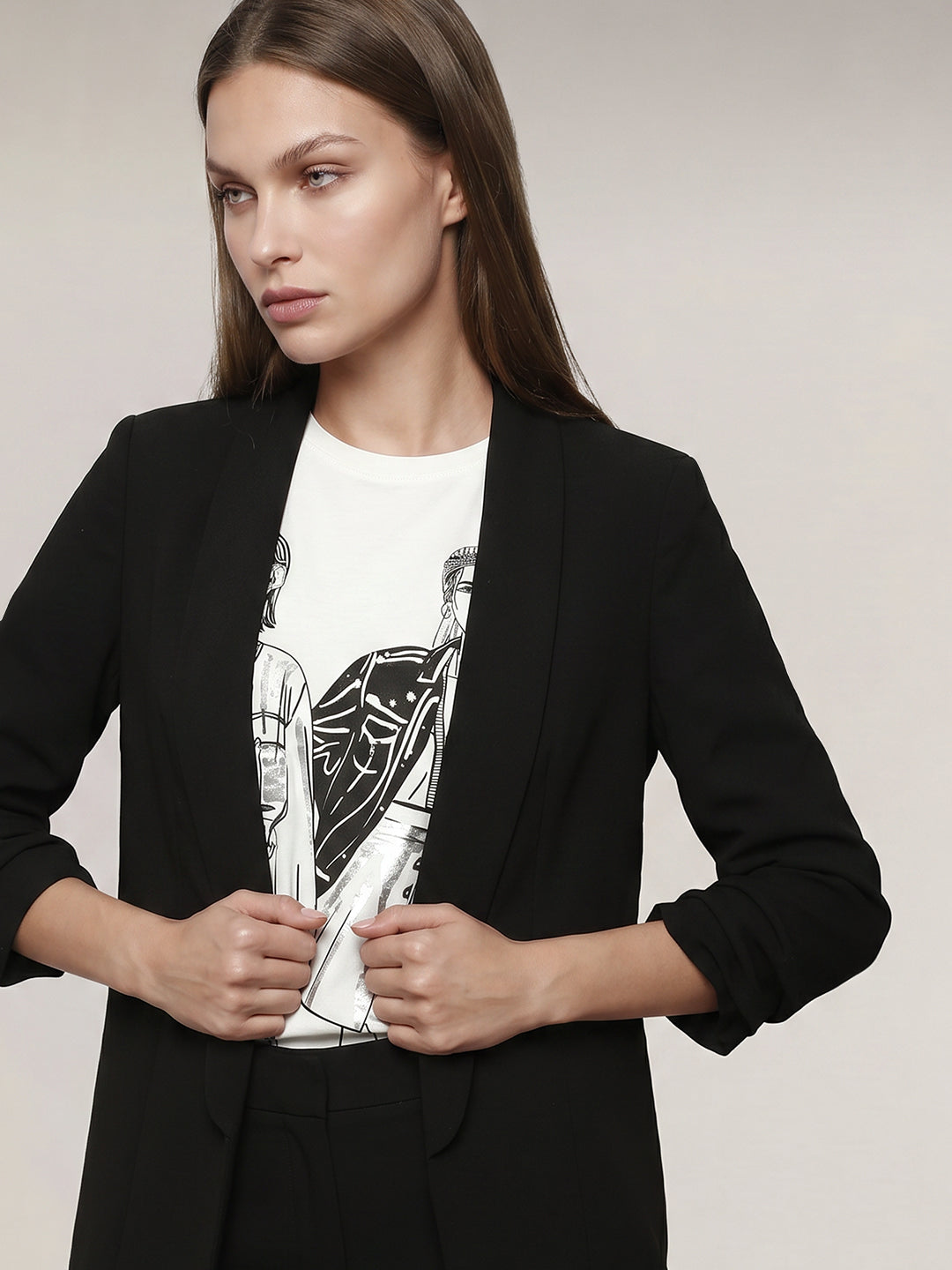 Black Longline Tailored Blazer