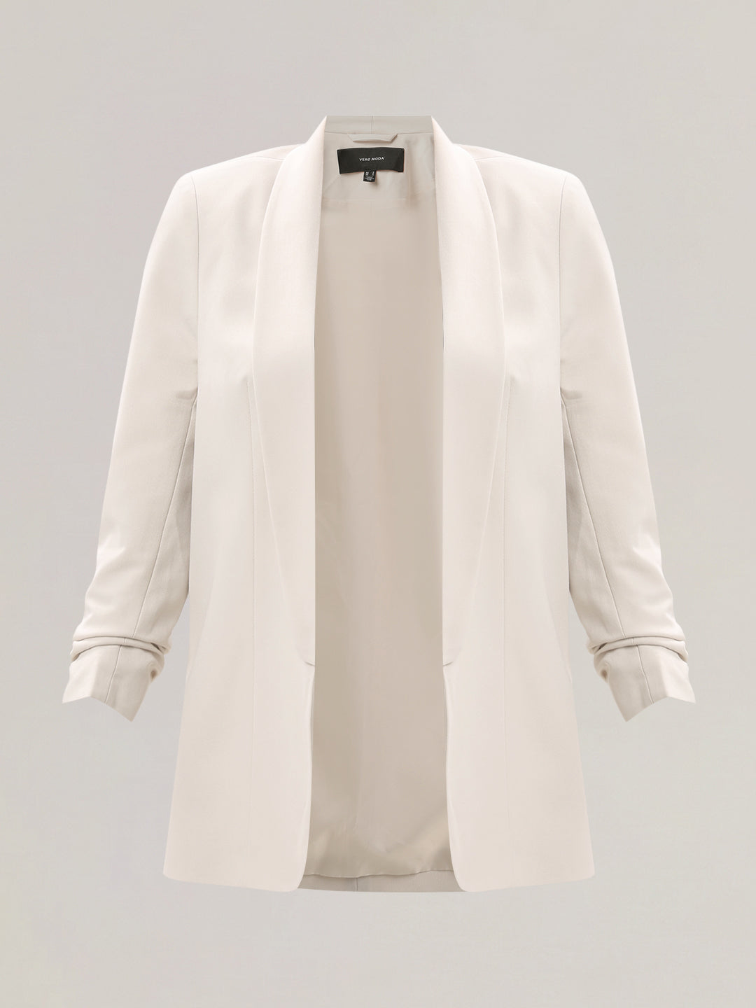 Beige Longline Tailored Blazer
