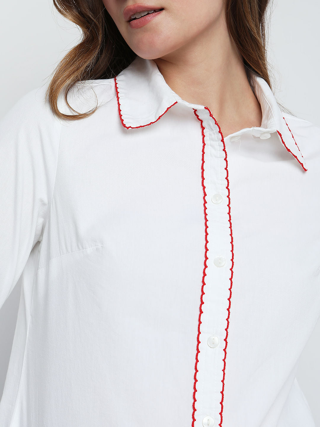 White Embroidered Shirt