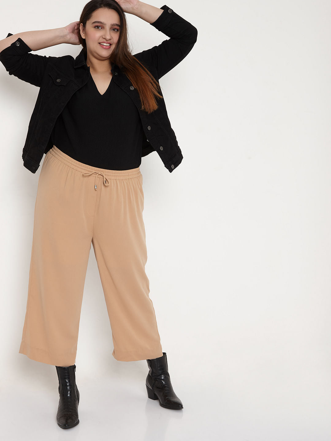 Curve Dark Beige Pants