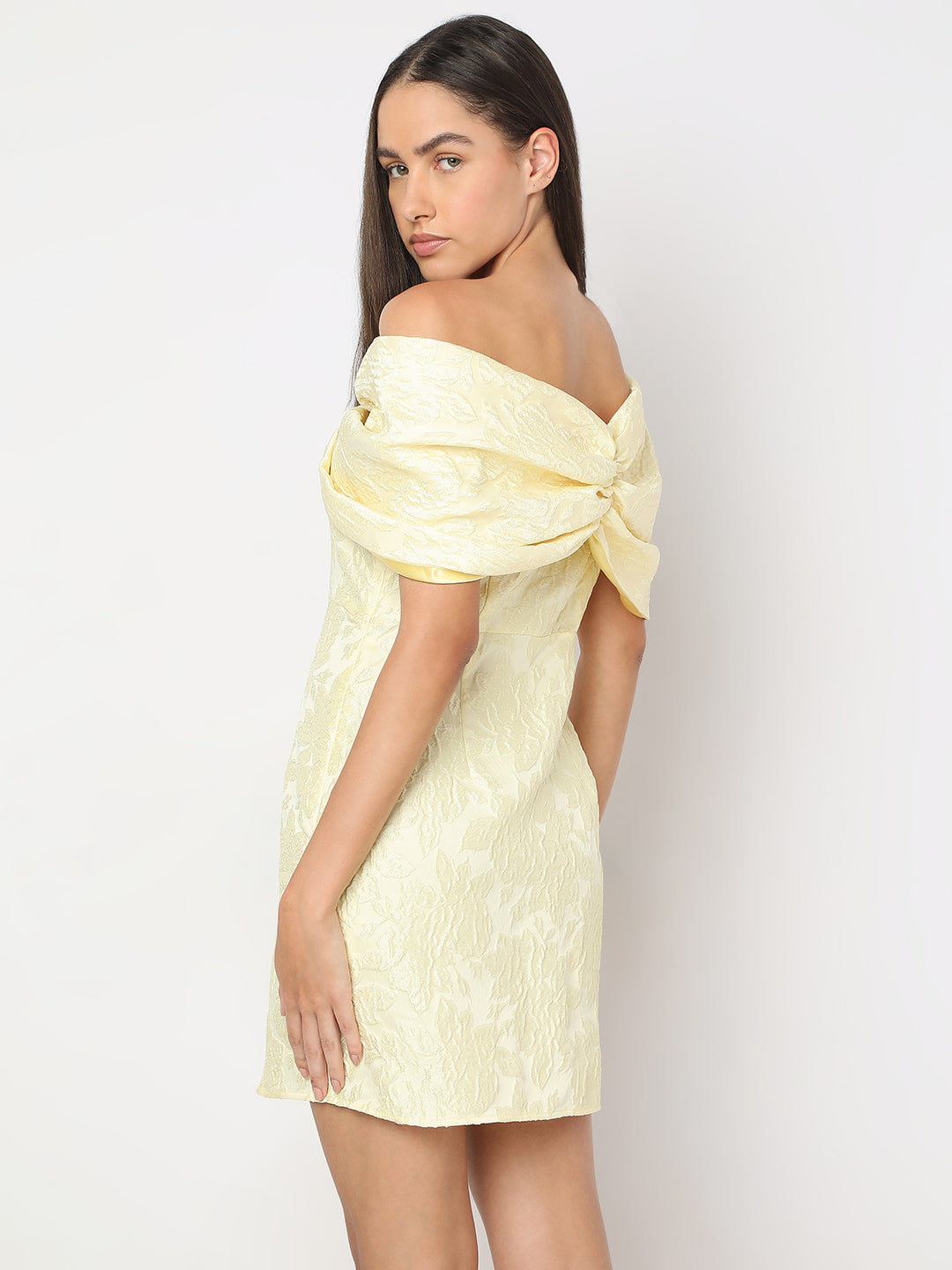 Bow Detail Off-Shoulder Dress