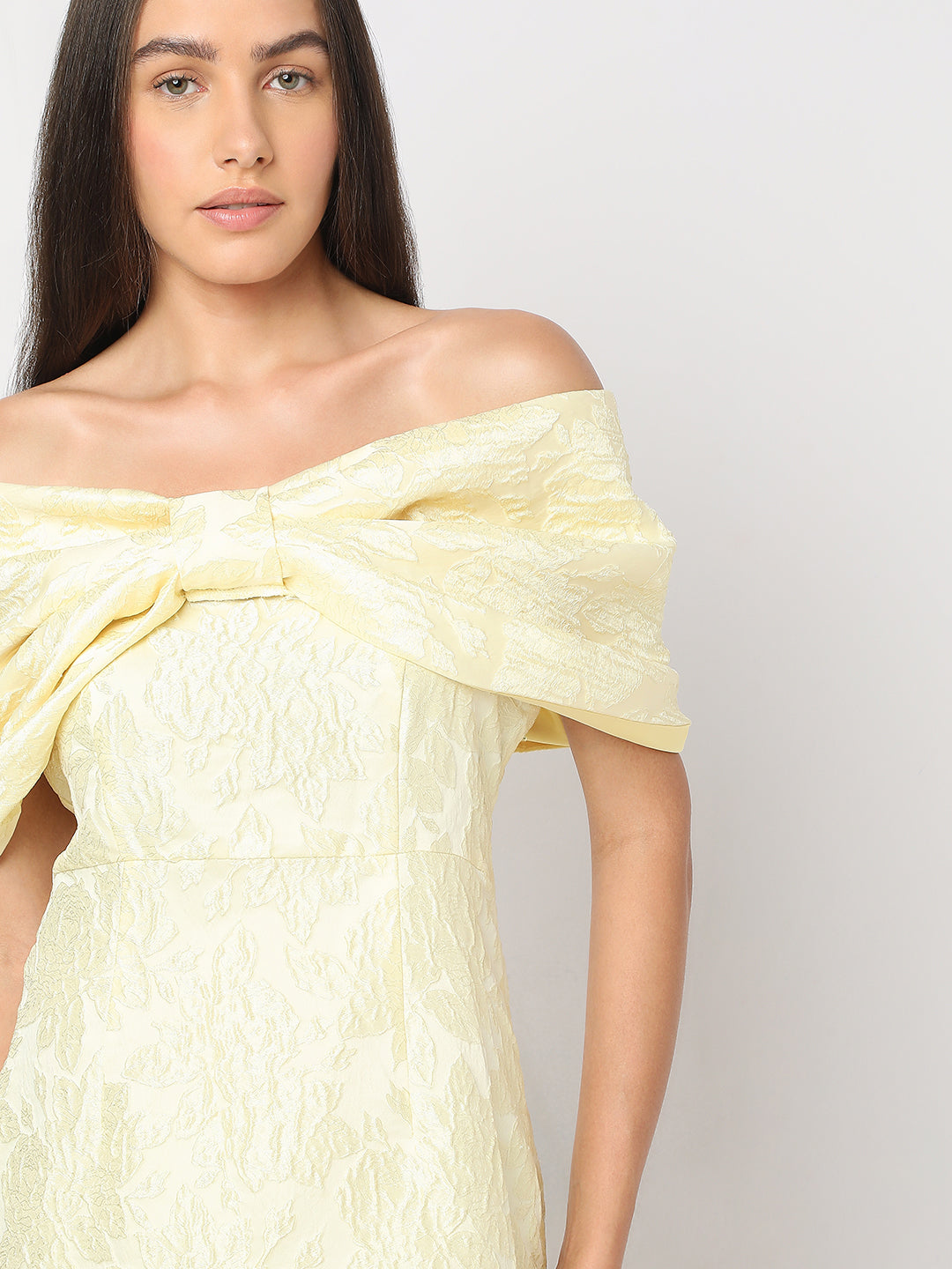 Bow Detail Off-Shoulder Dress