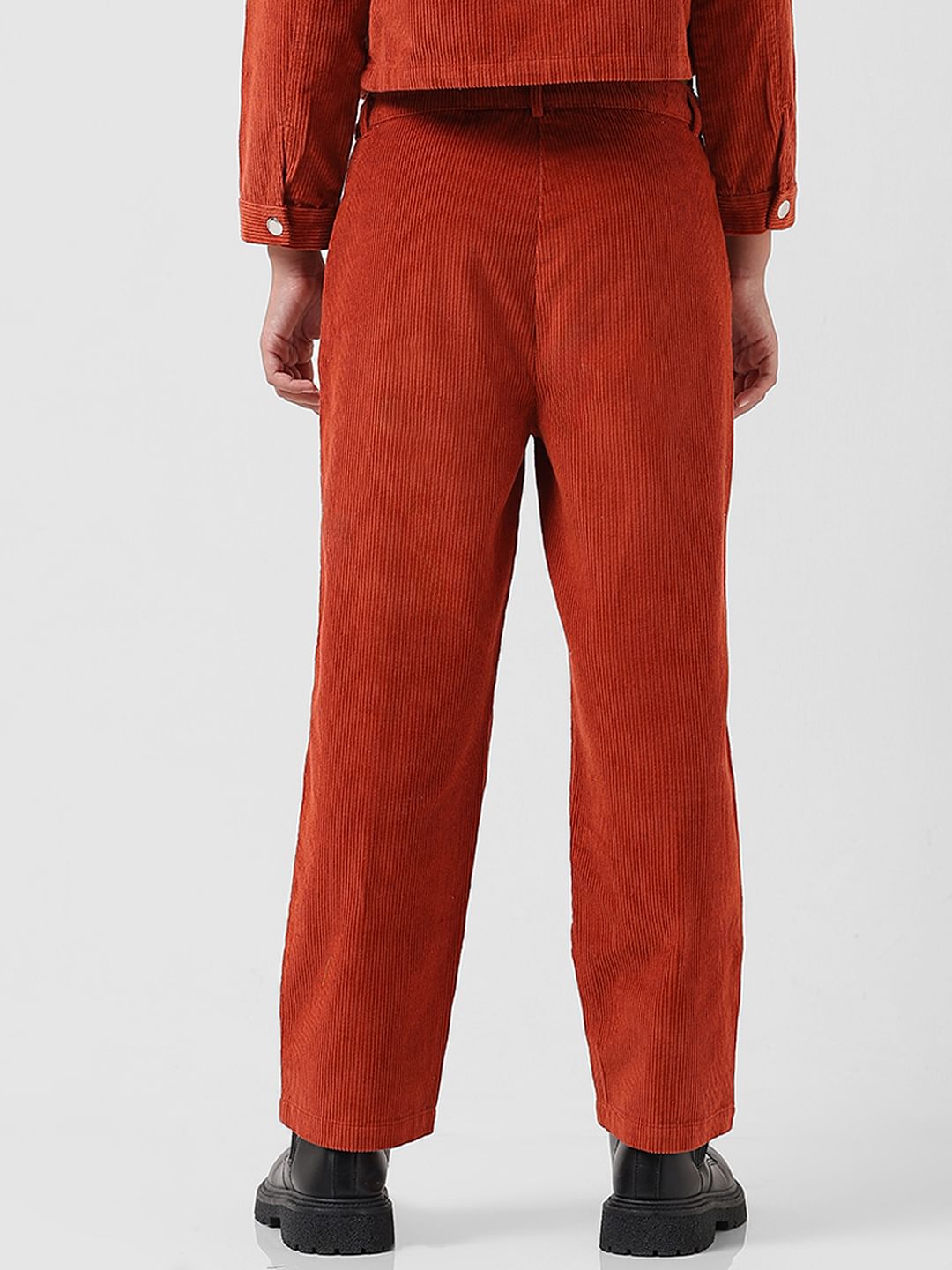 Girl Brick Red Mid Rise Corduroy Pants