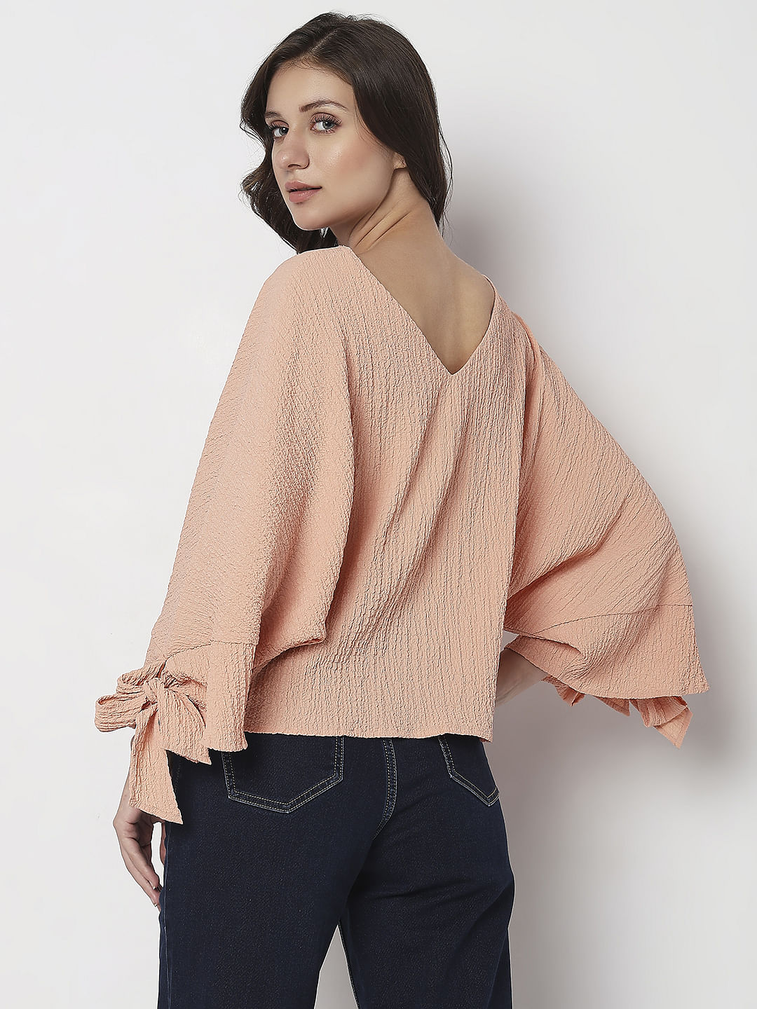 Peach Textured Top