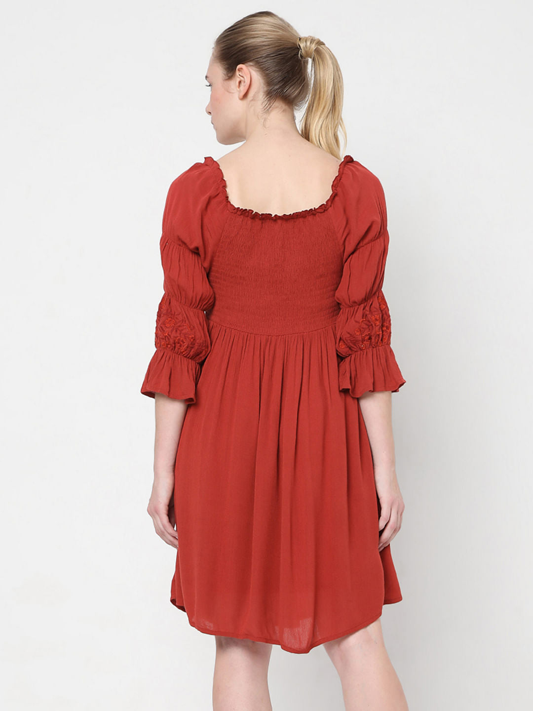 Brick Red Shift Dress