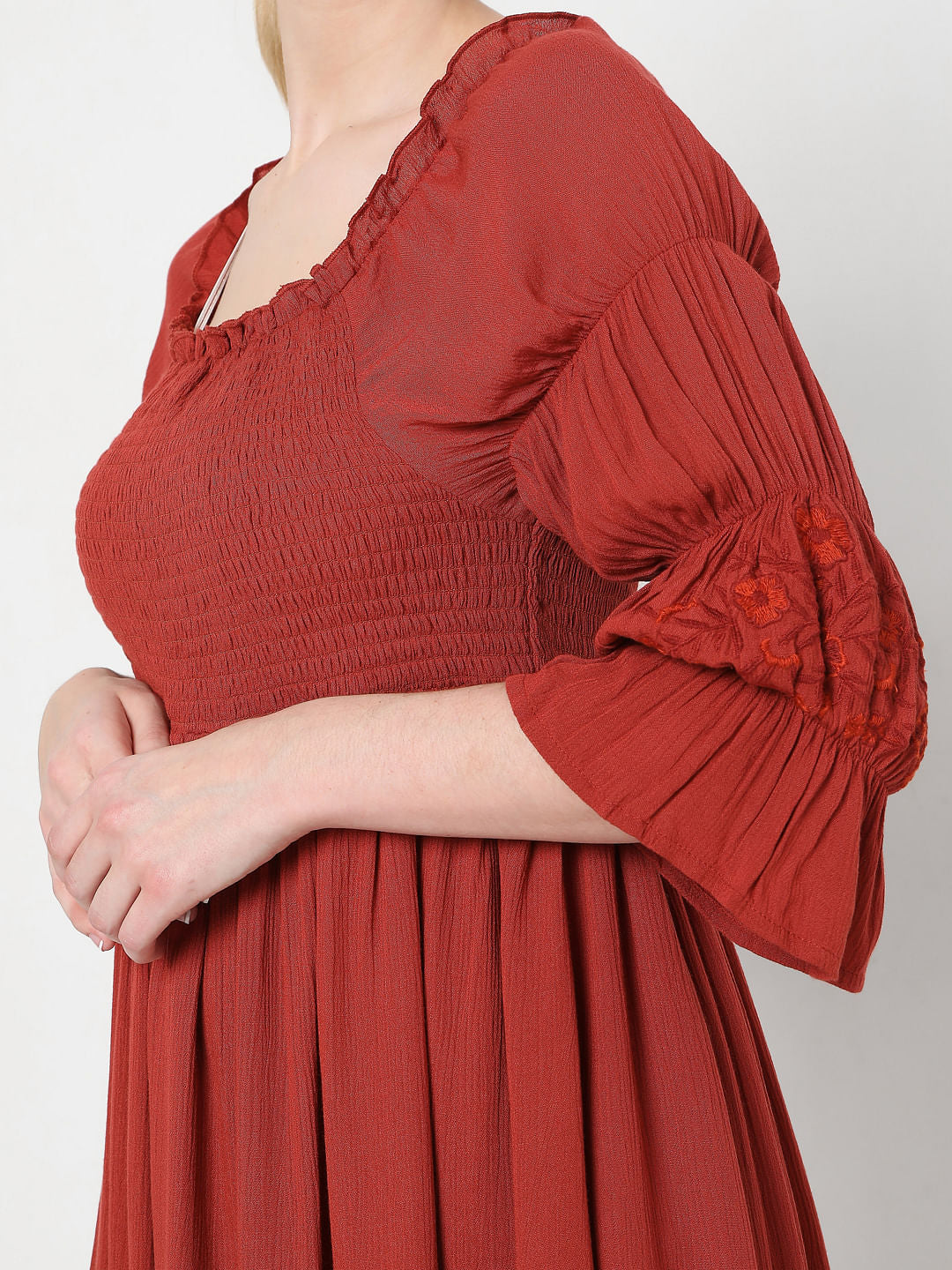 Brick Red Shift Dress