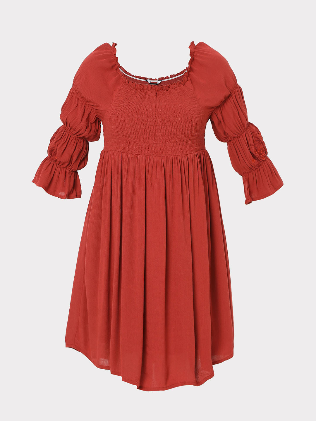 Brick Red Shift Dress