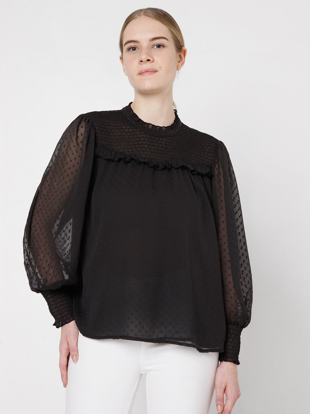 Black Dobby Top