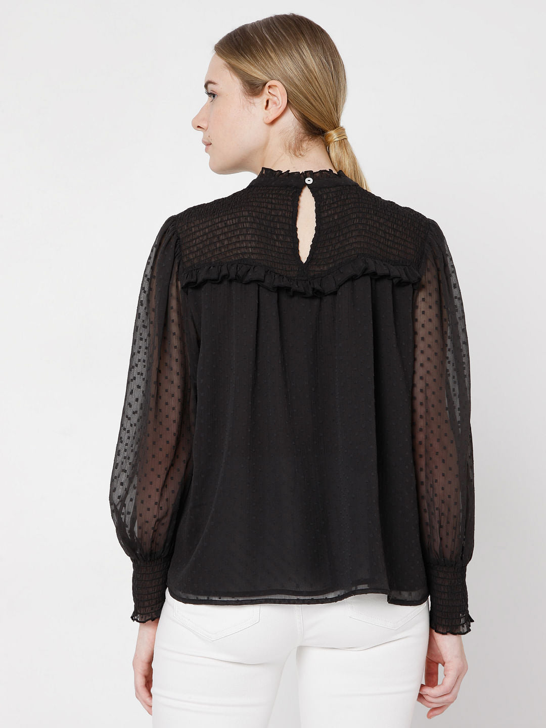 Black Dobby Top