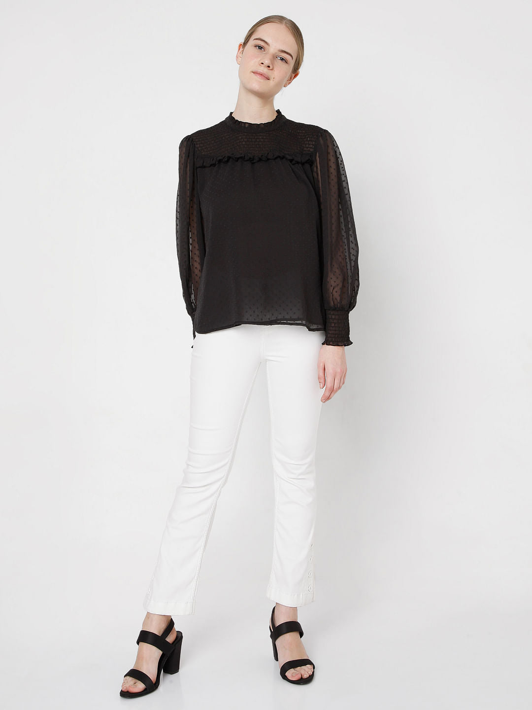 Black Dobby Top