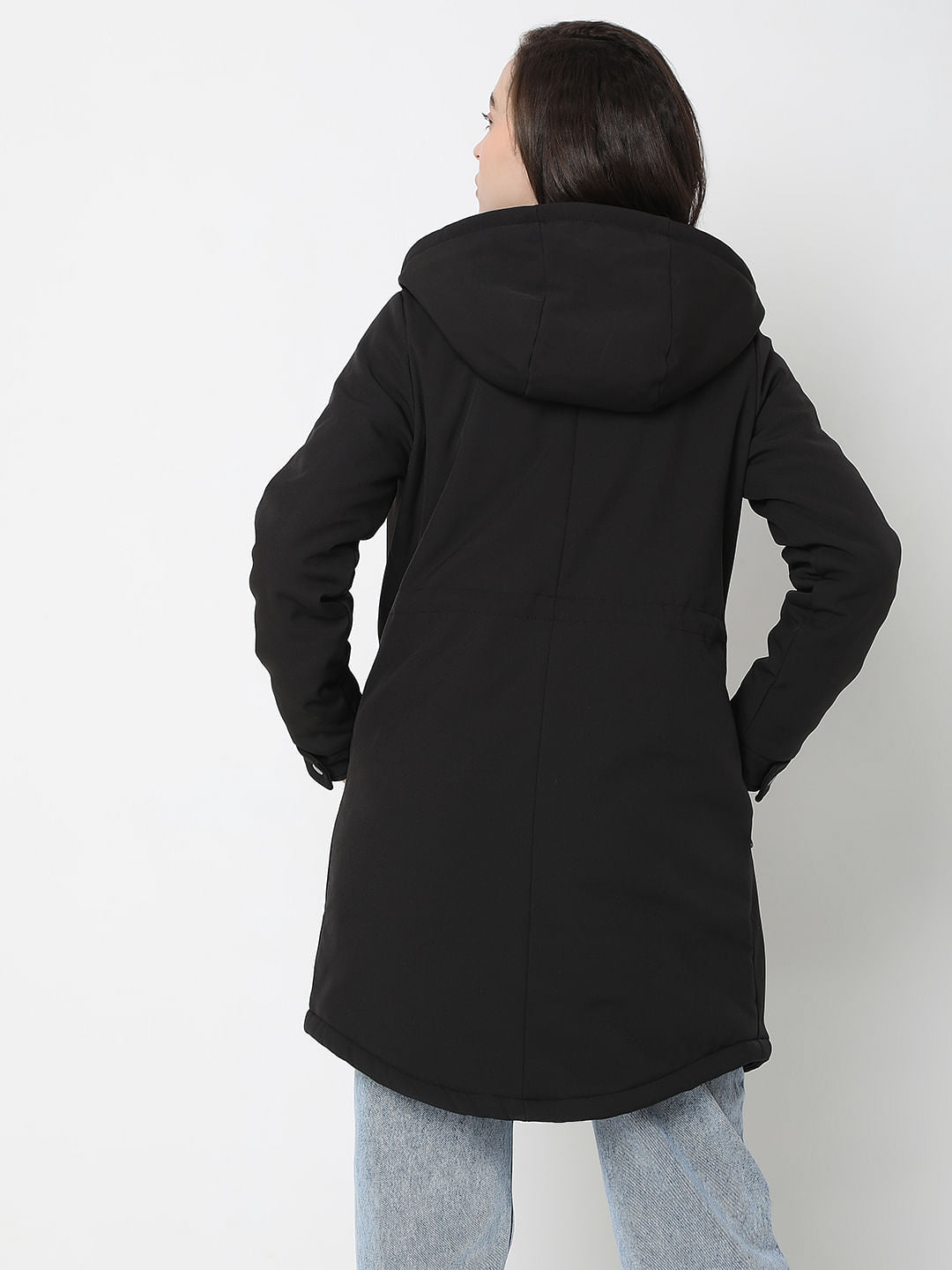 Black Hooded Coat