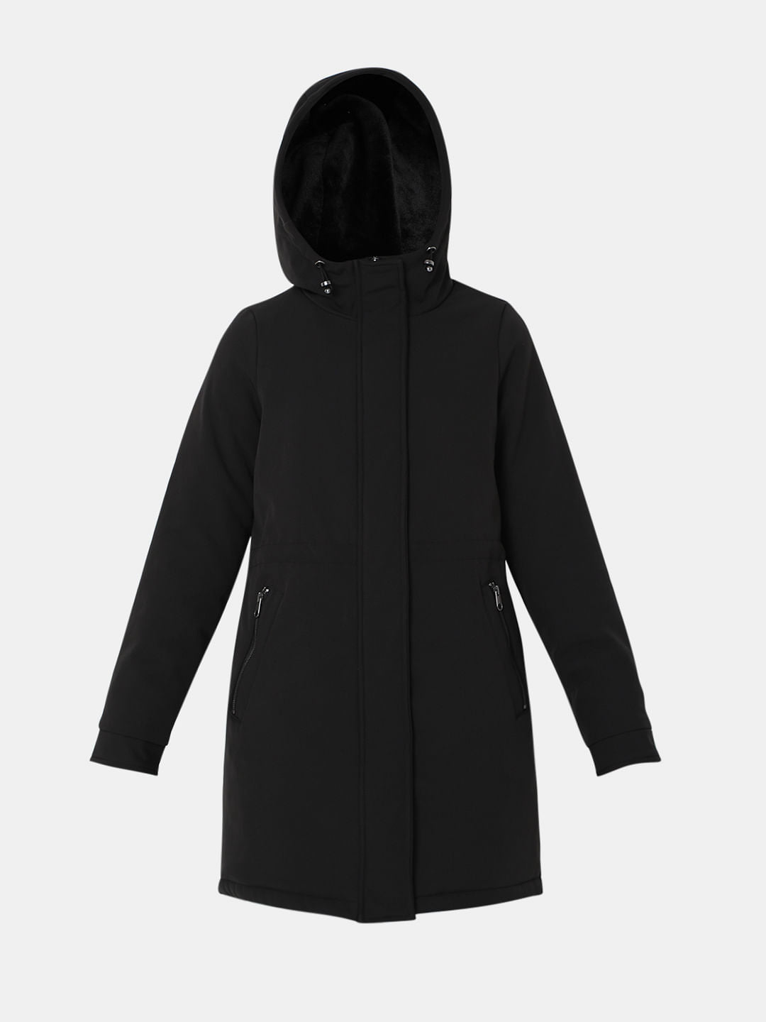 Black Hooded Coat