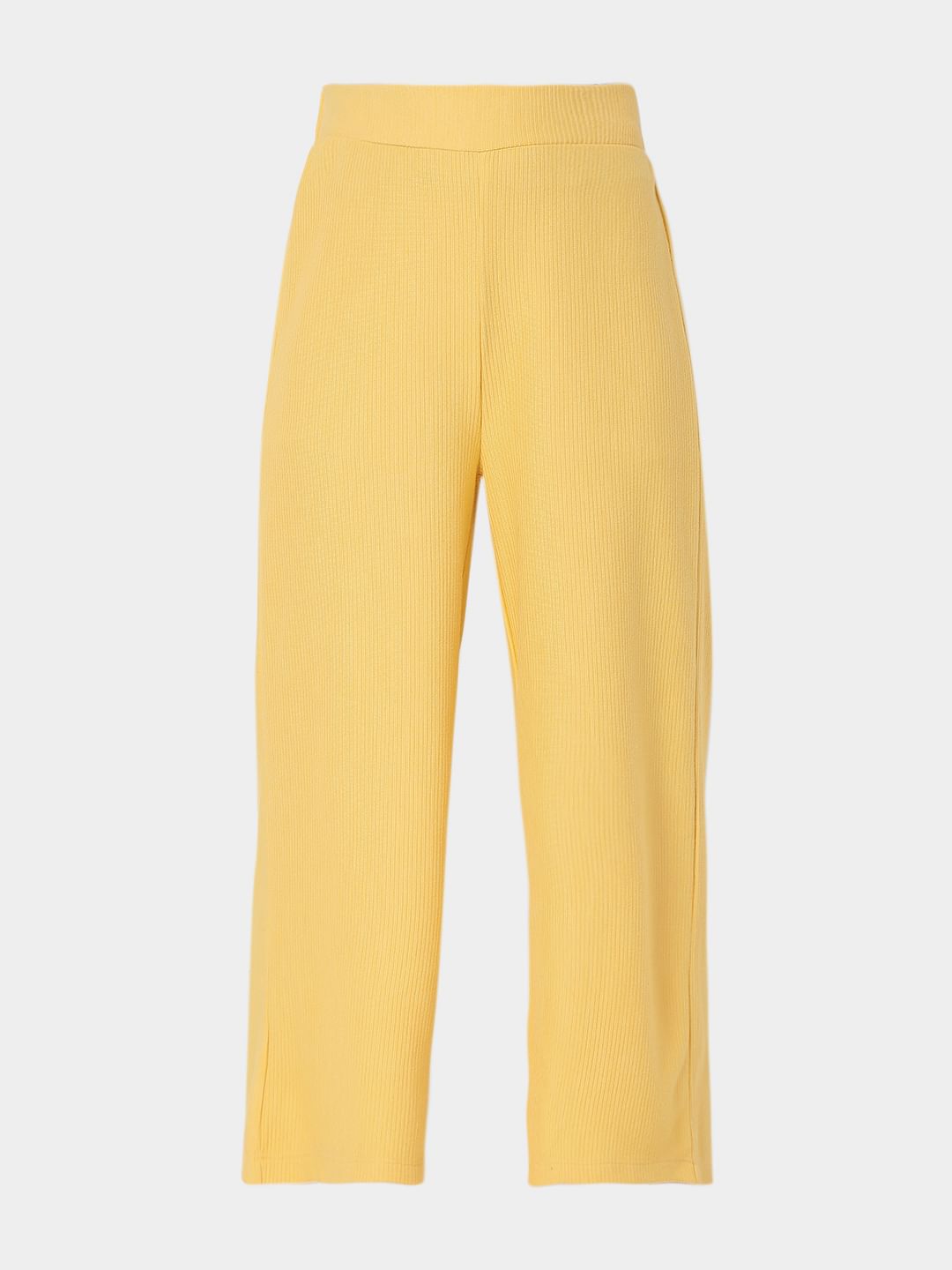 Yellow High Rise Flared Co-Ord Pants