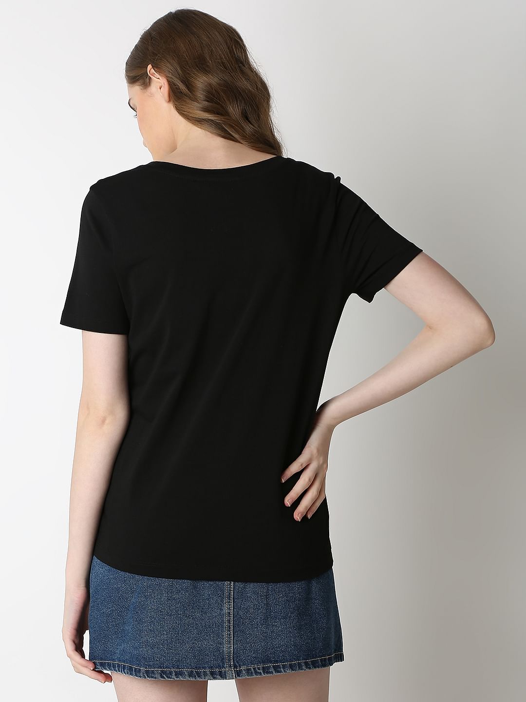 Black Graphic Print T-Shirt