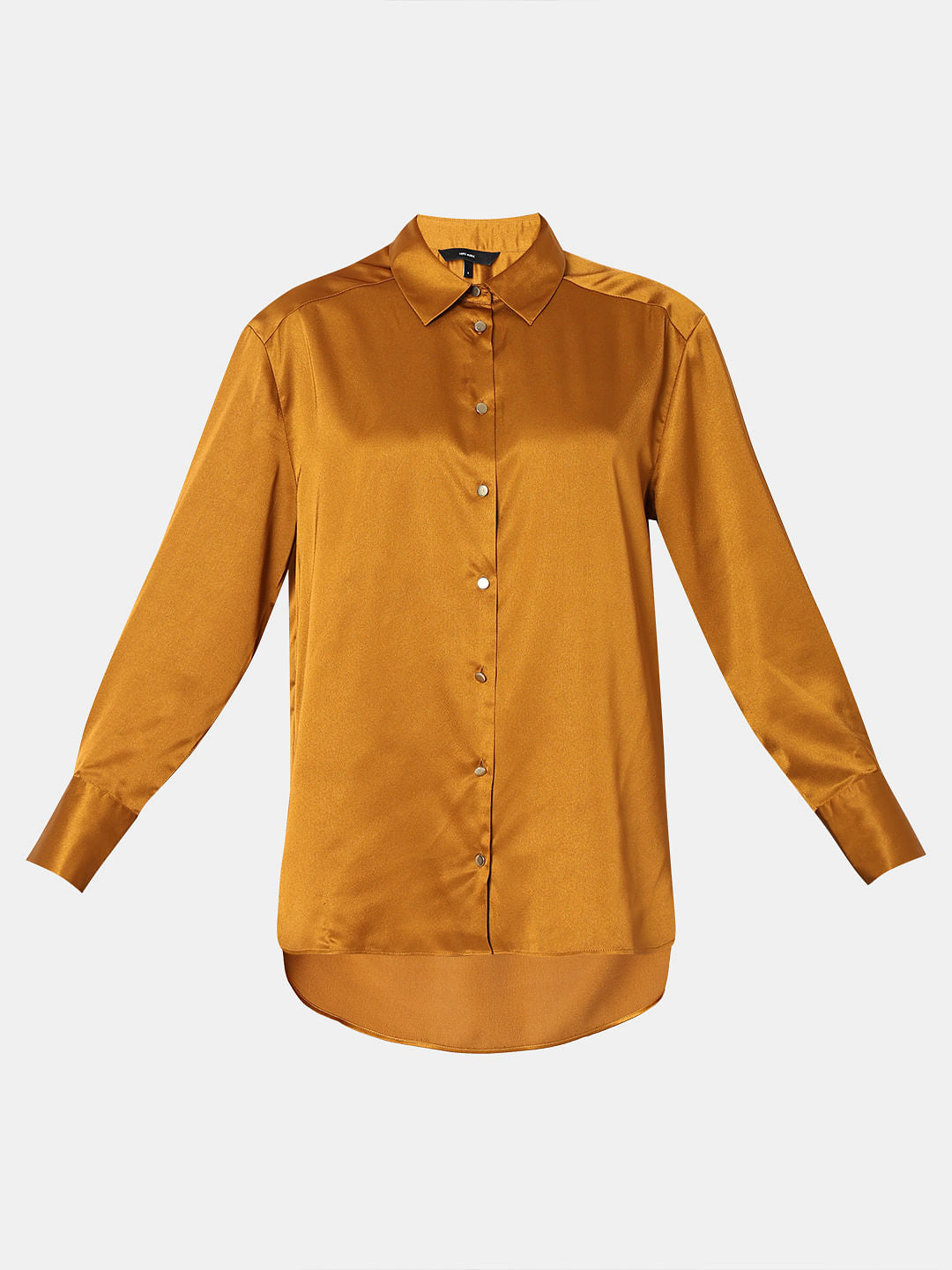 Dark Yellow Satin Shirt