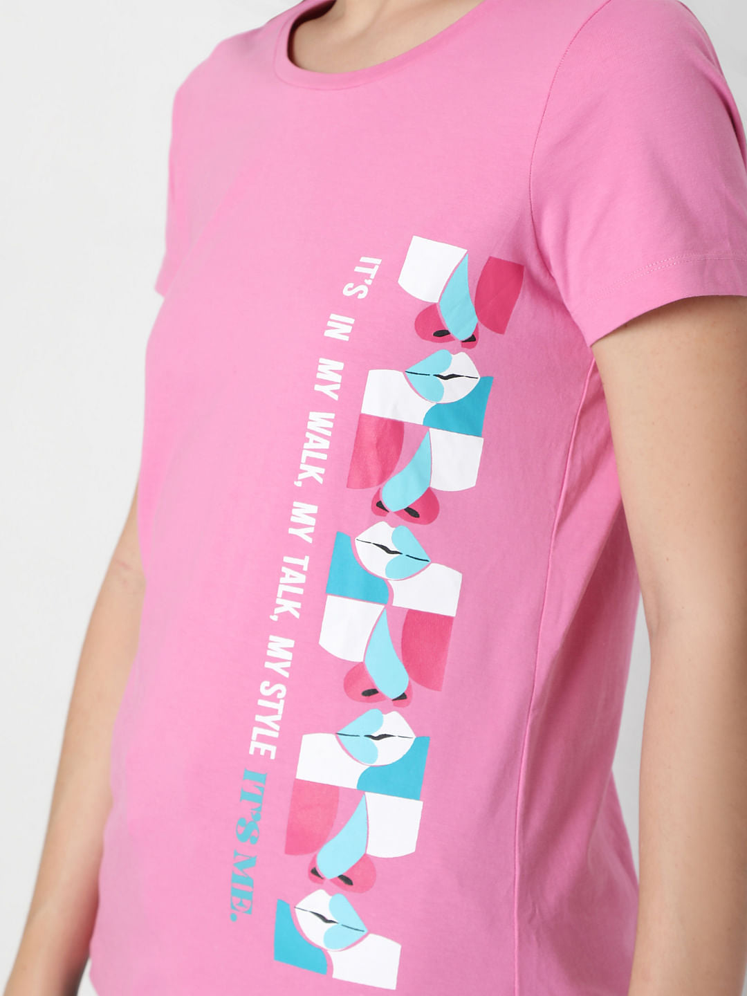 Pink Graphic Print T-Shirt