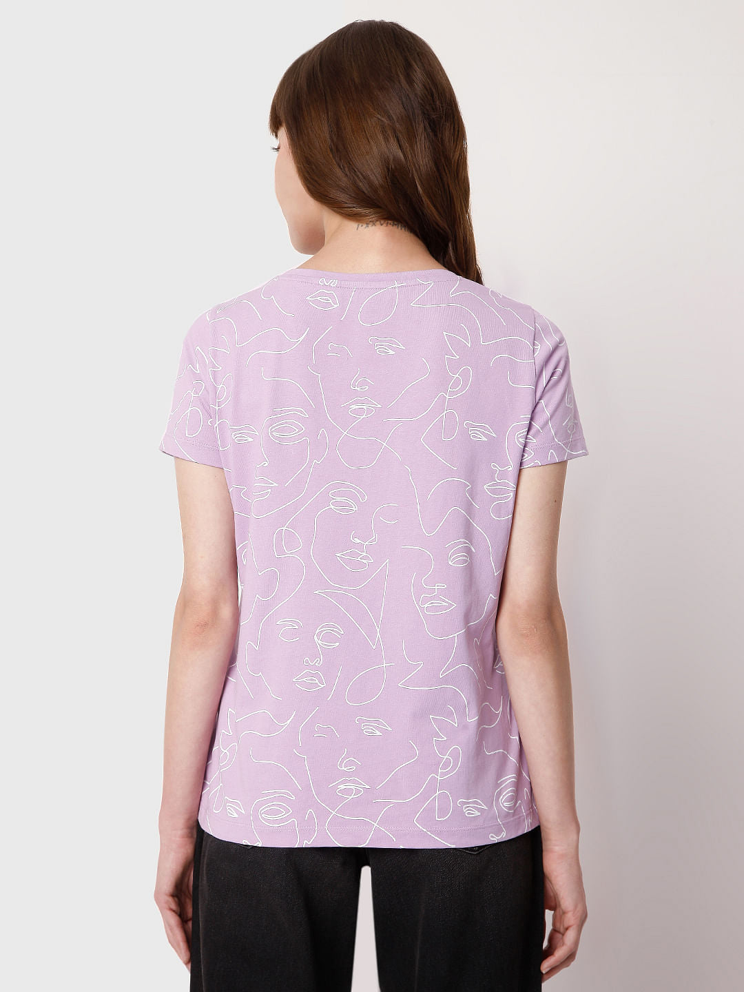 Lilac Graphic Print T-Shirt