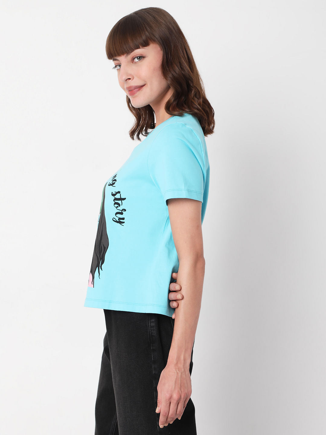 Blue Graphic Print T-Shirt