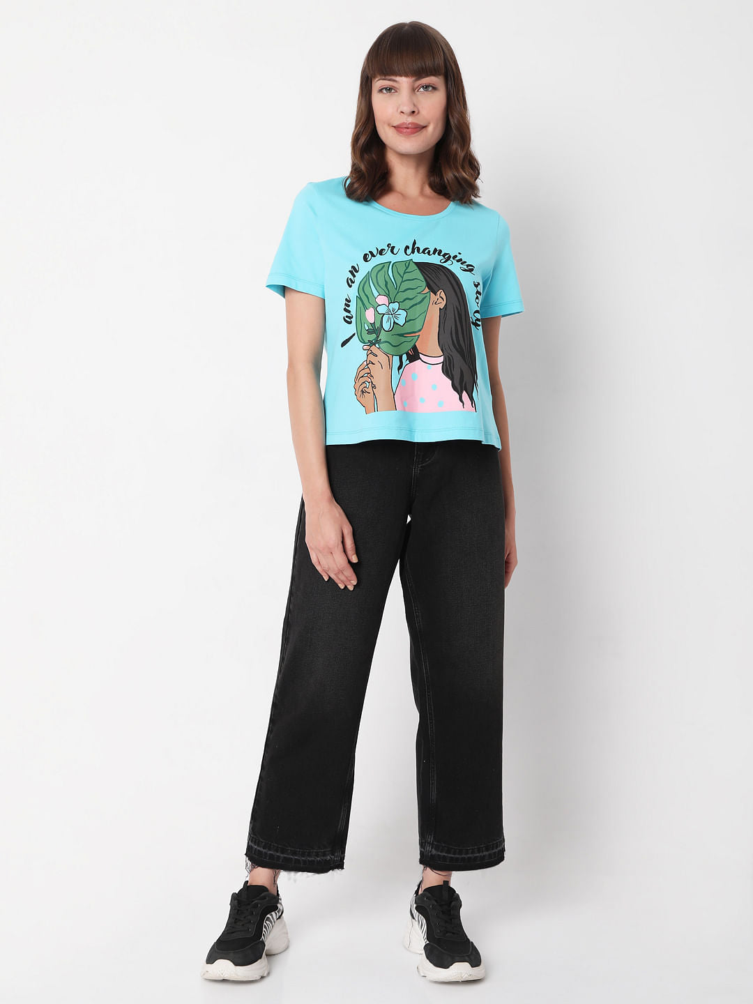 Blue Graphic Print T-Shirt