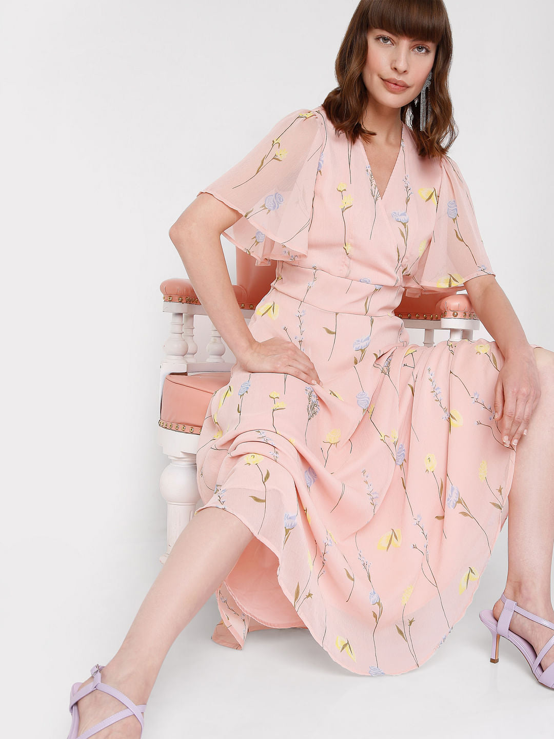 Pink Floral Maxi Dress