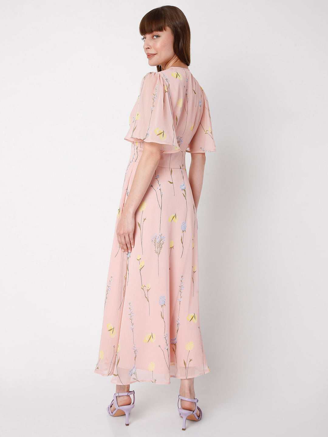 Pink Floral Maxi Dress