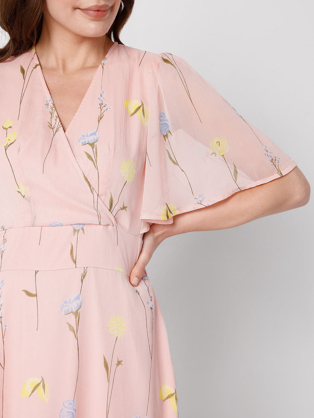 Pink Floral Maxi Dress