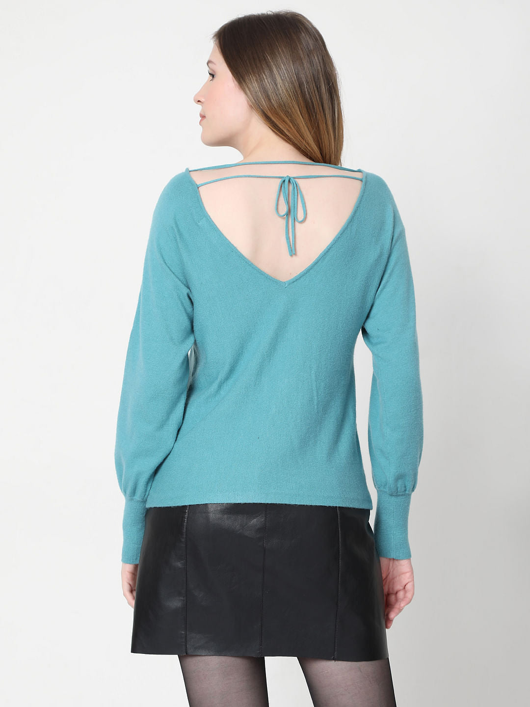 Blue V-Back Top
