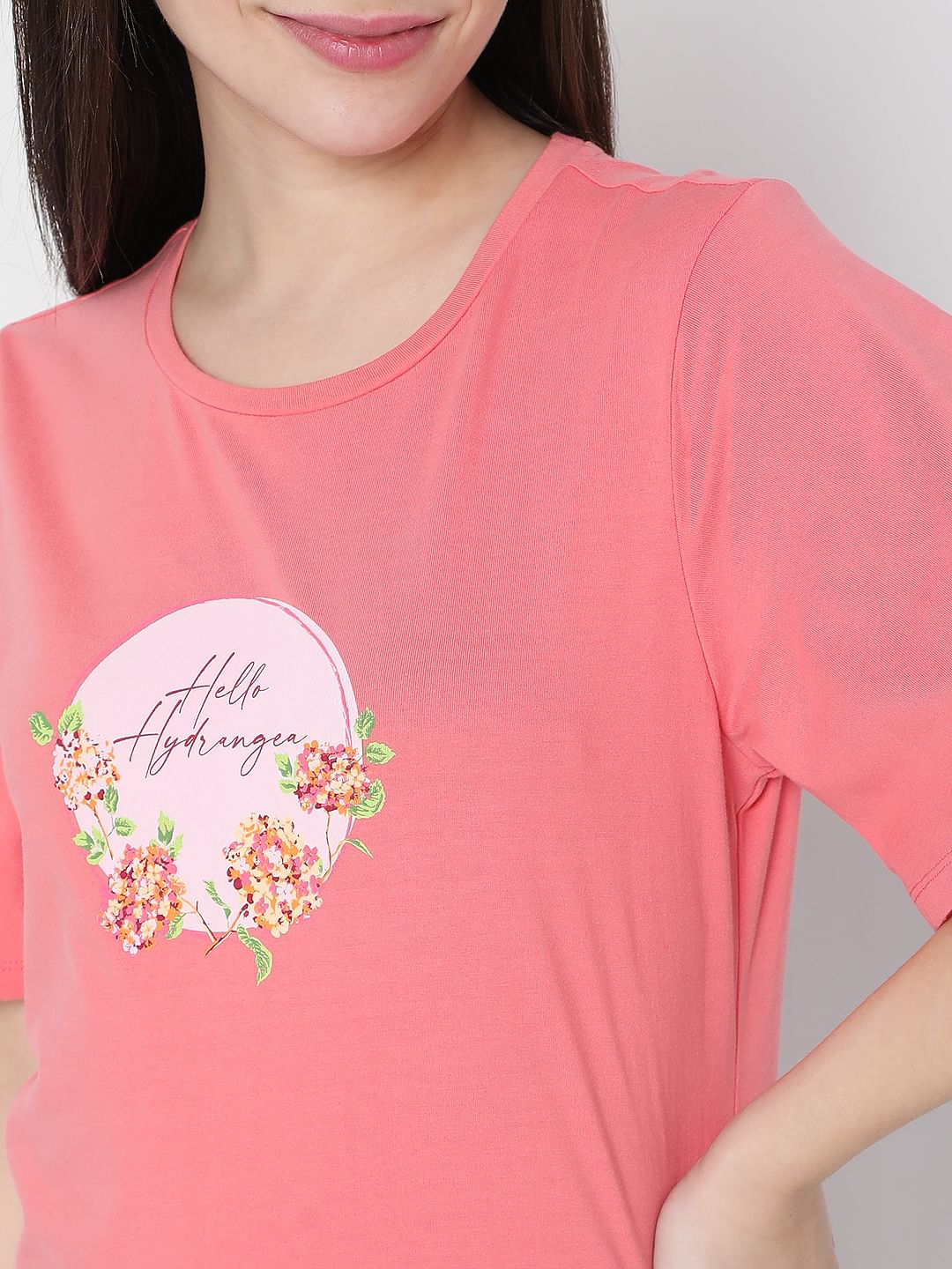 Pink Graphic Print T-Shirt
