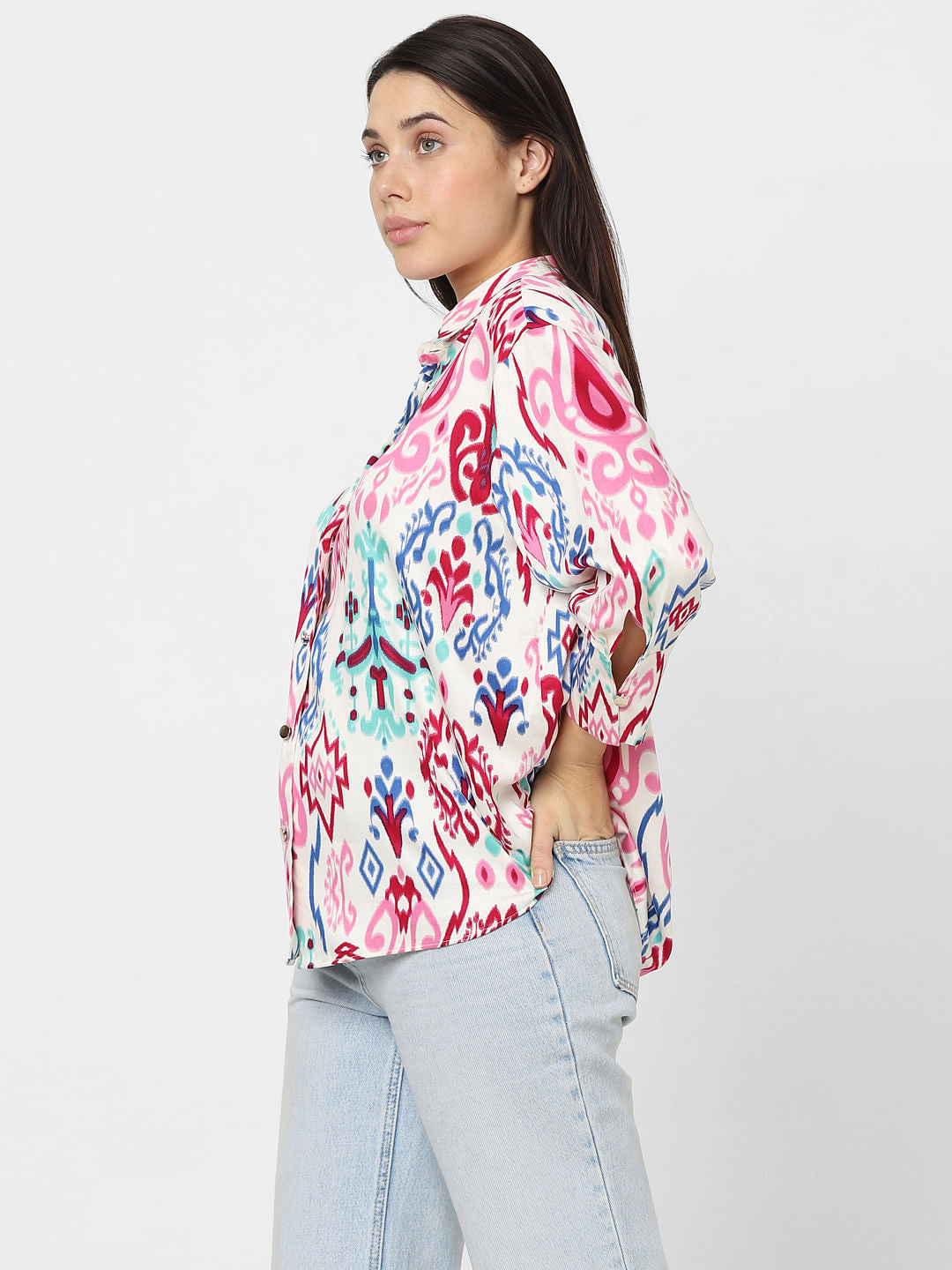 Pink Ikat Print Shirt