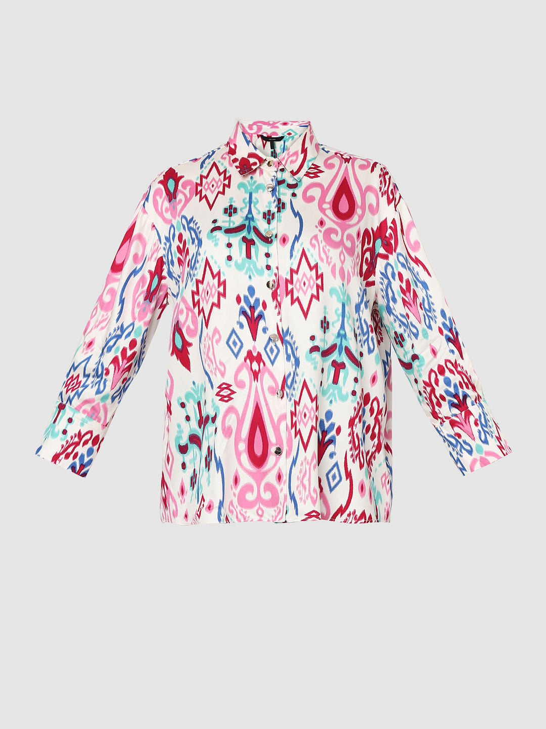 Pink Ikat Print Shirt