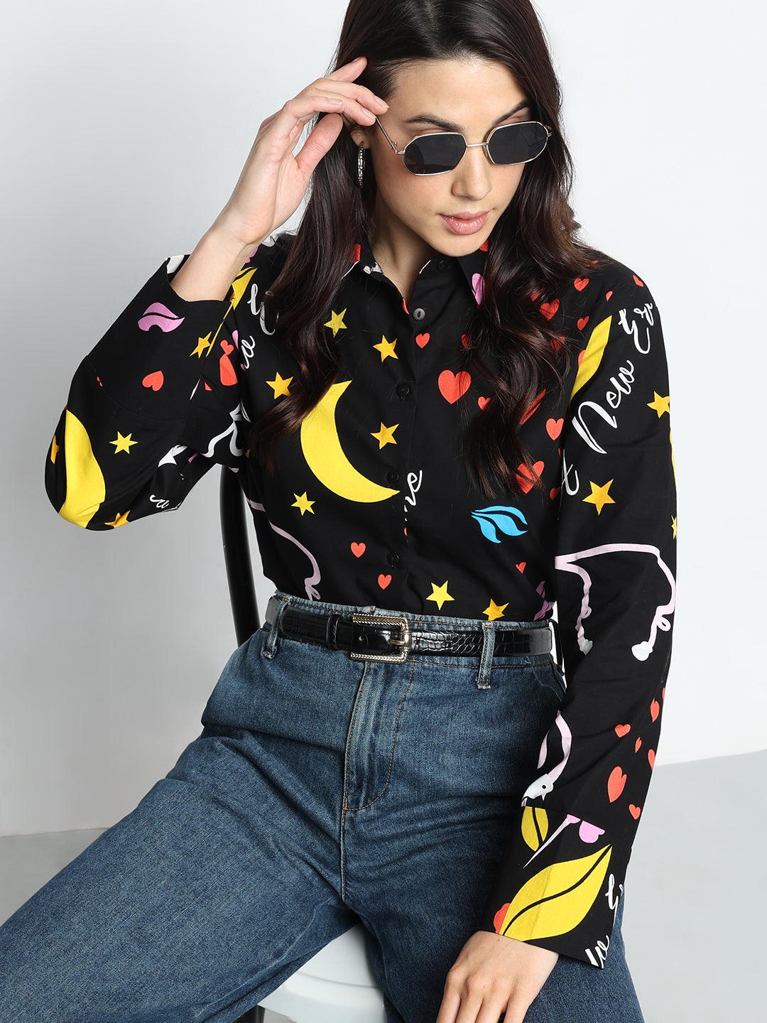 Black Printed Shirt