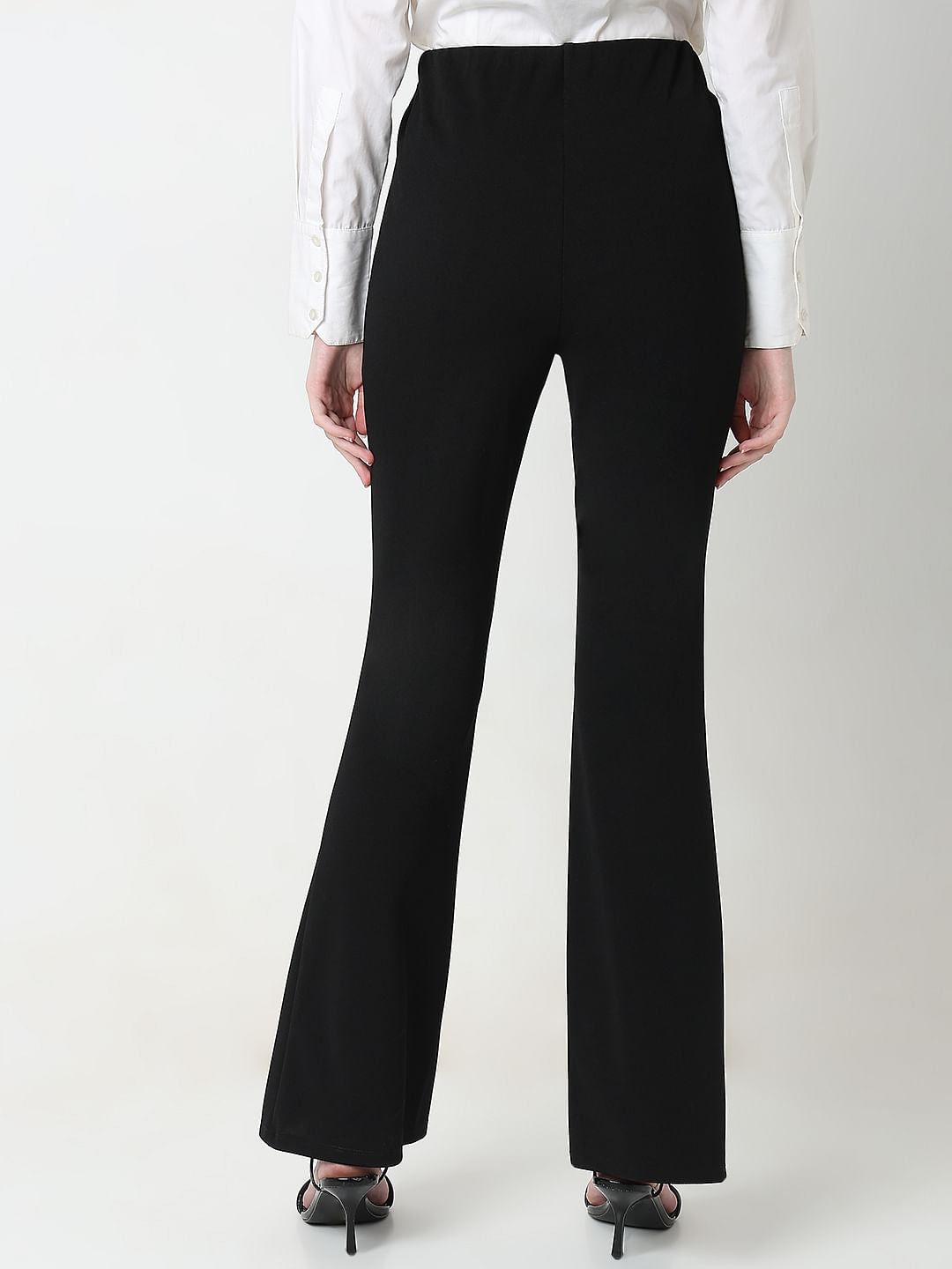 Black High Rise Flared Pants