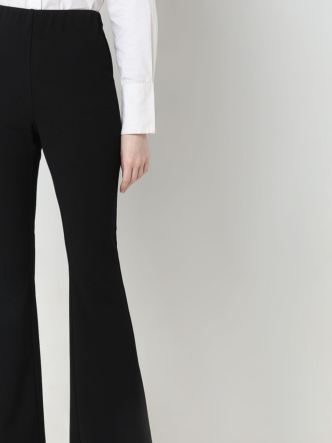 Black High Rise Flared Pants