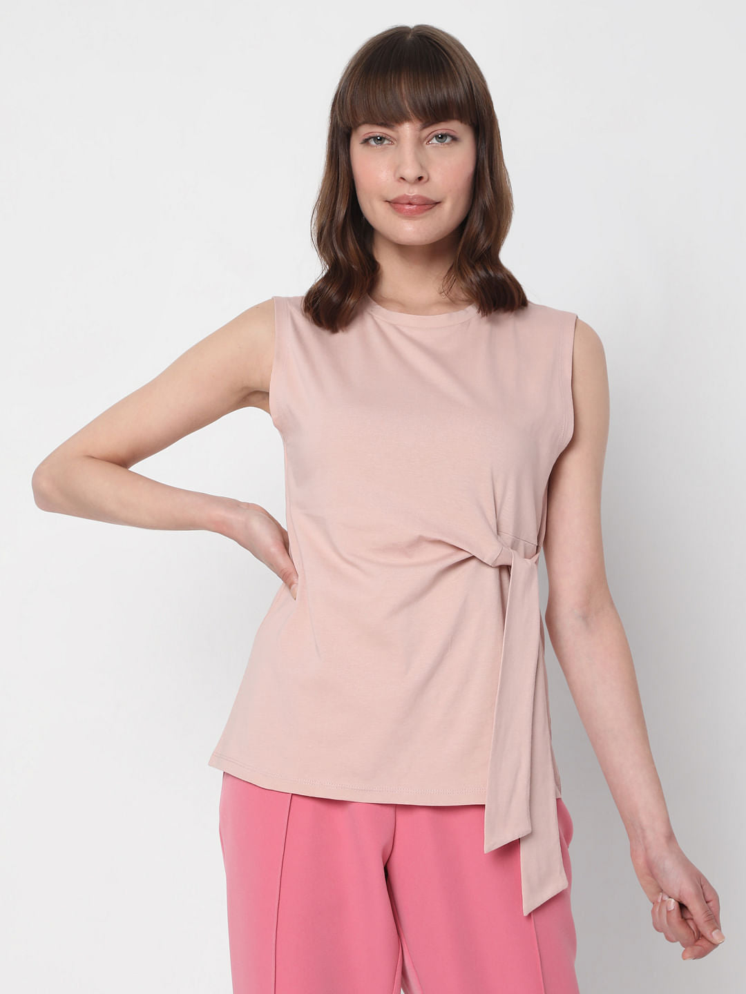Pink Tie Up Top