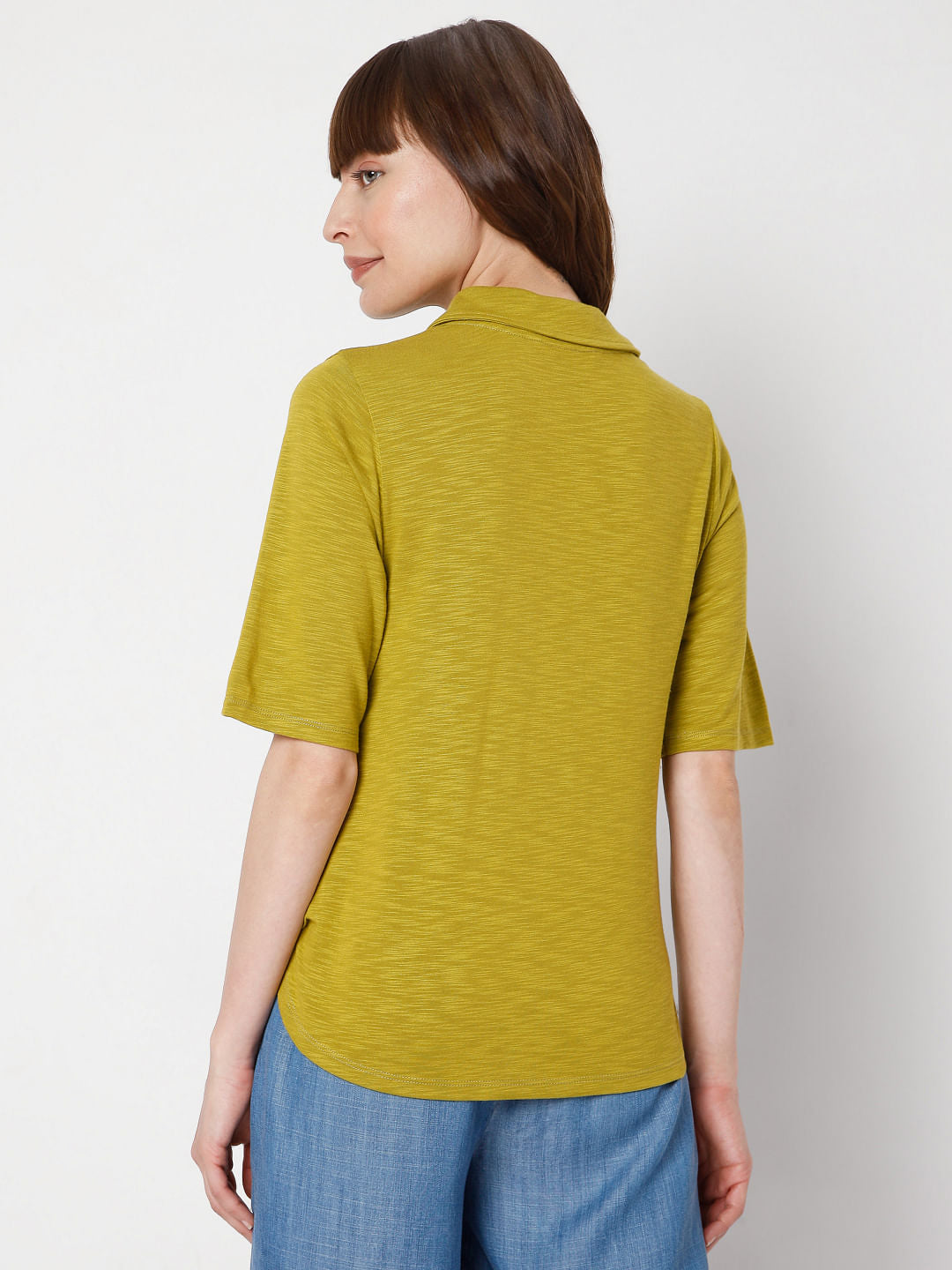 Yellow Collared Top