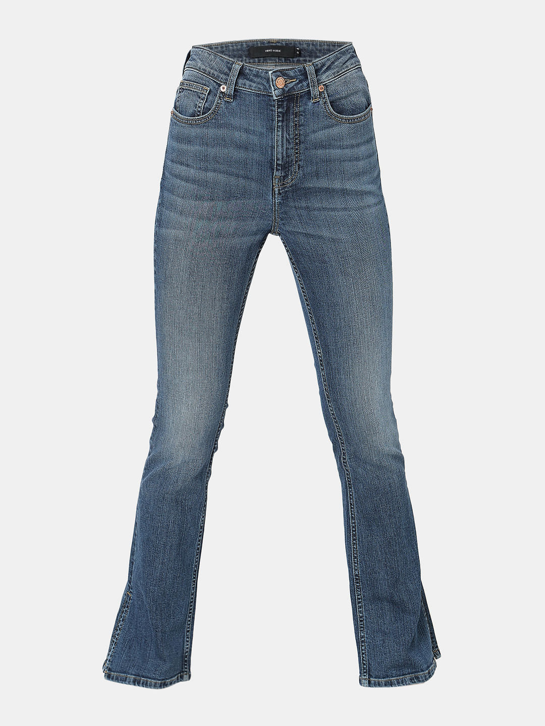 Blue High Rise Petra Bootcut Jeans