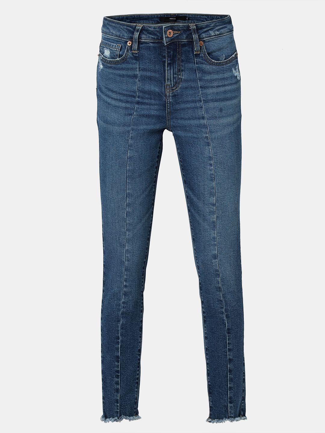 Blue Mid Rise Wendy Skinny Fit Jeans