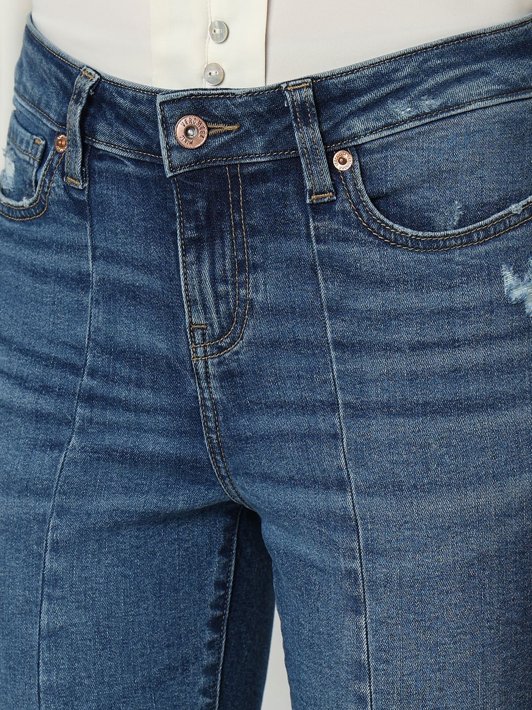 Blue Mid Rise Wendy Skinny Fit Jeans