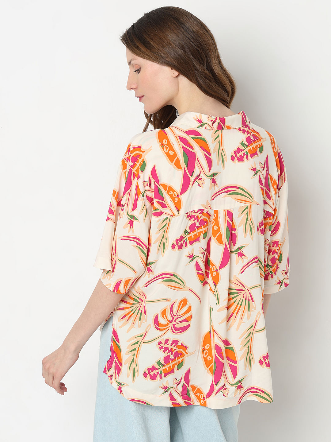 Orange Printed Shirt