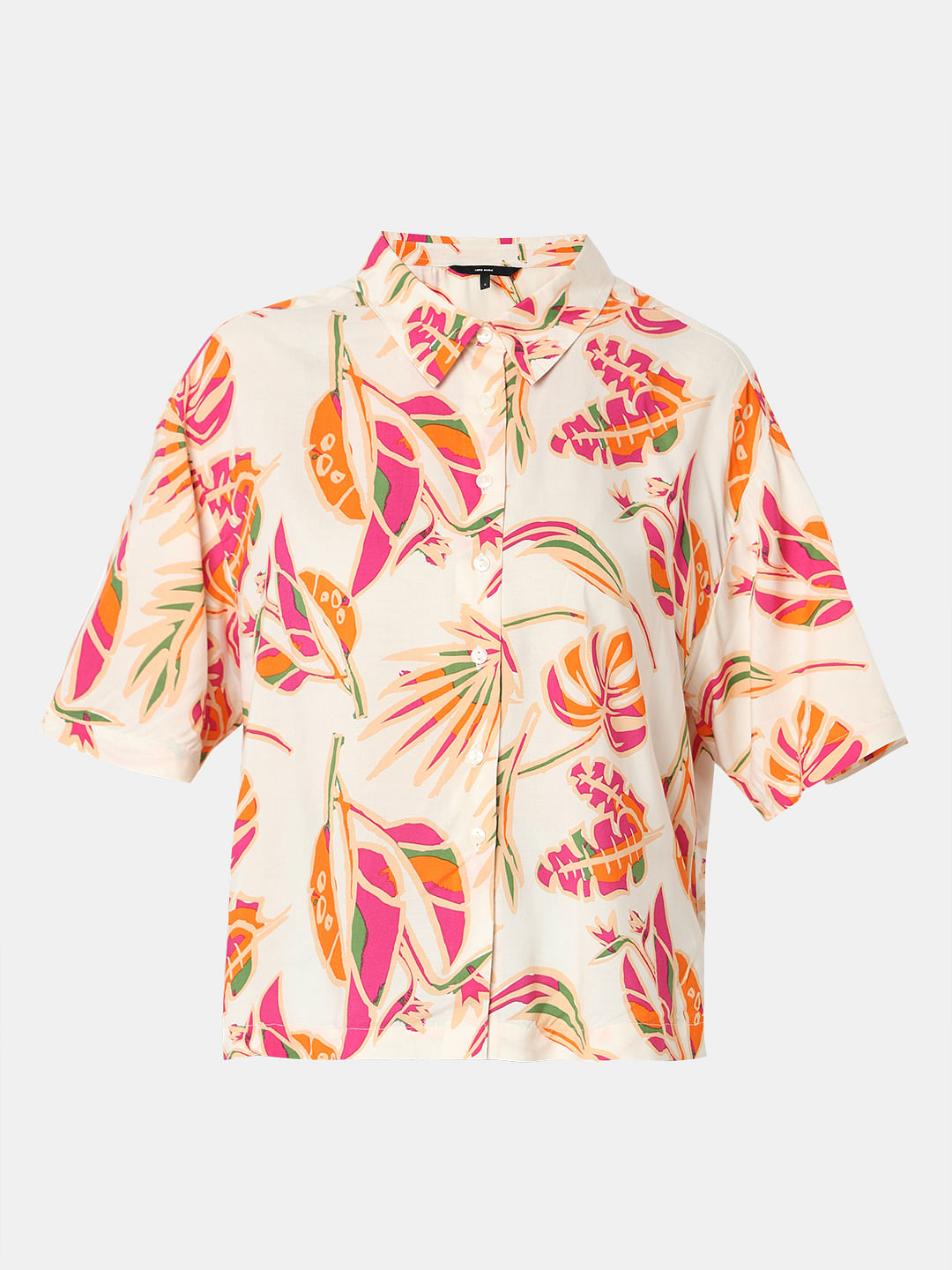 Orange Printed Shirt