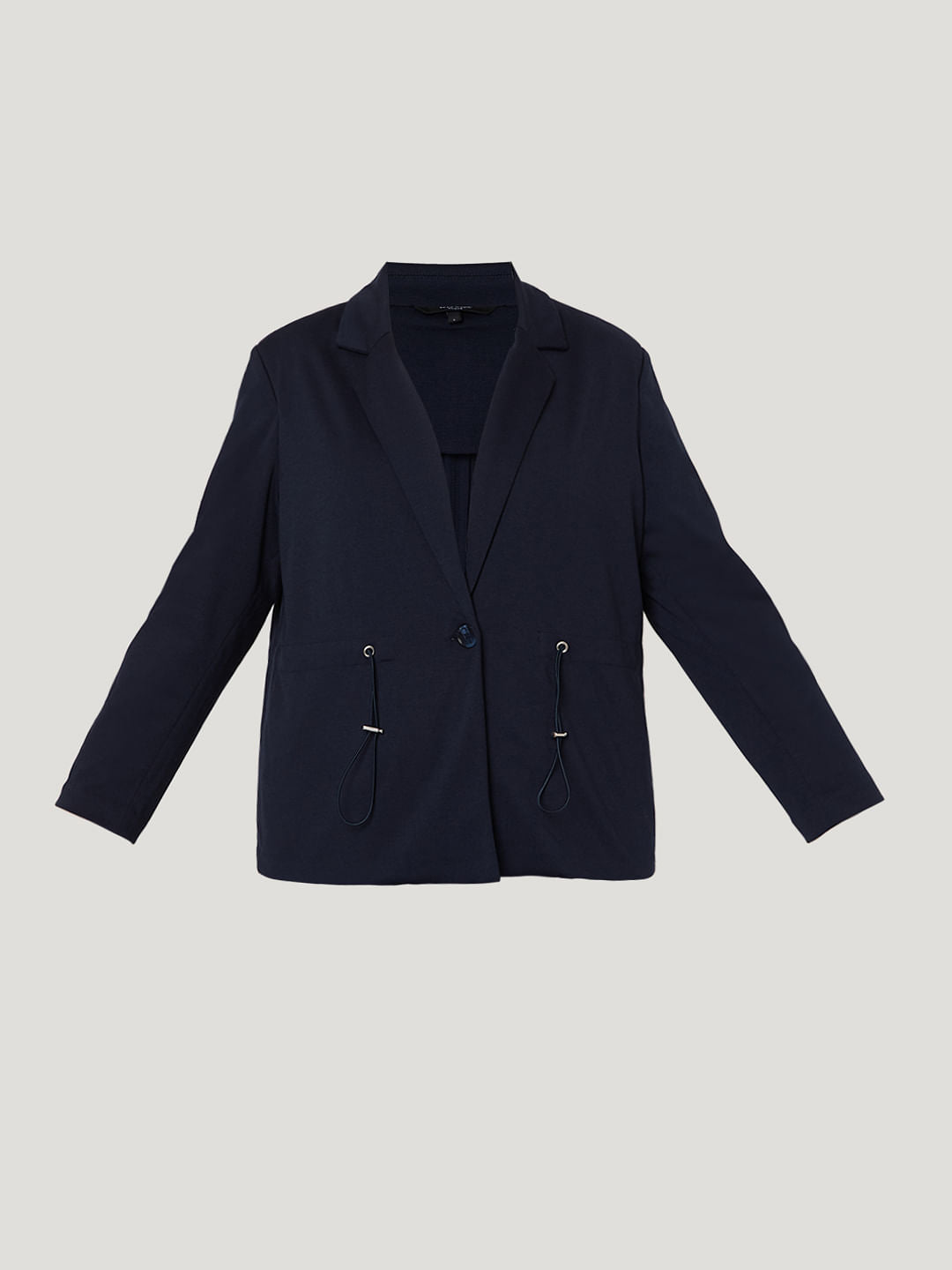 Curve Navy Blue Formal Blazer