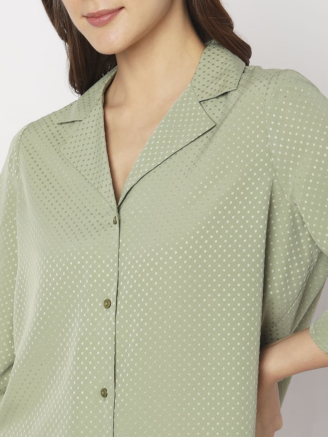 Green Polka Dot Shirt