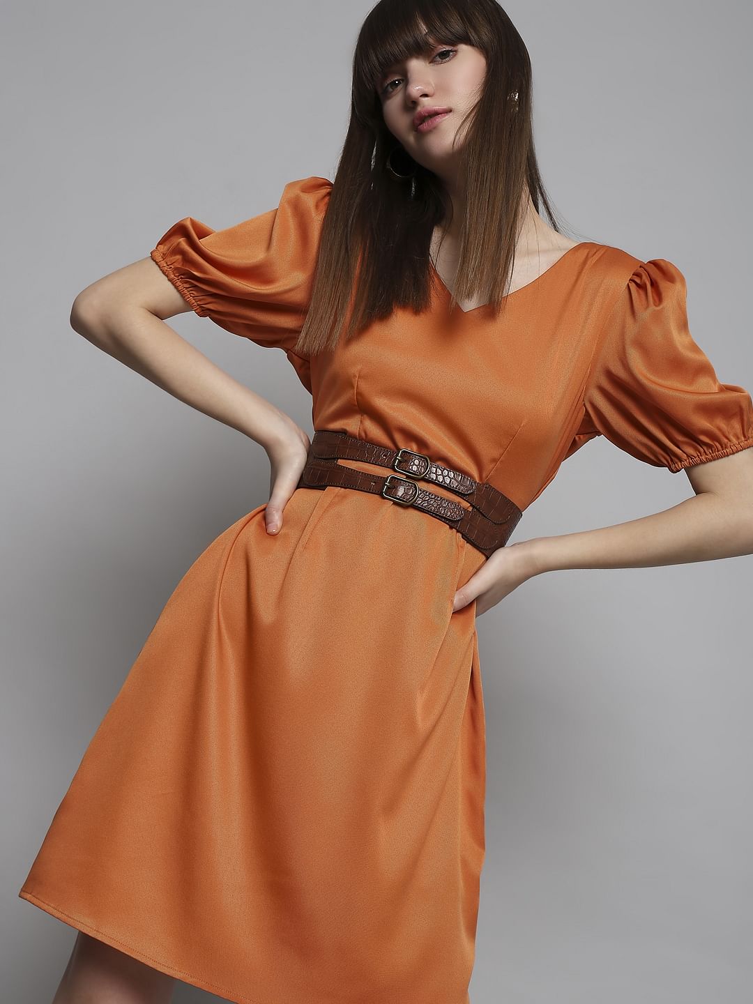 Orange Mini Dress