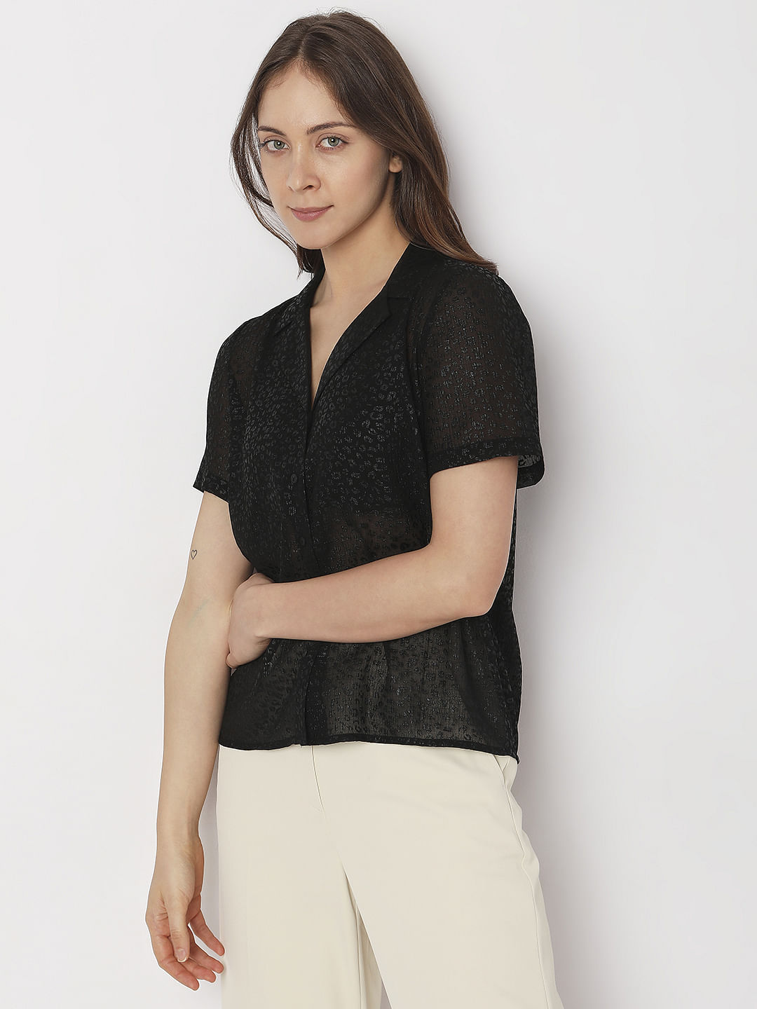 Black Animal Print Shirt