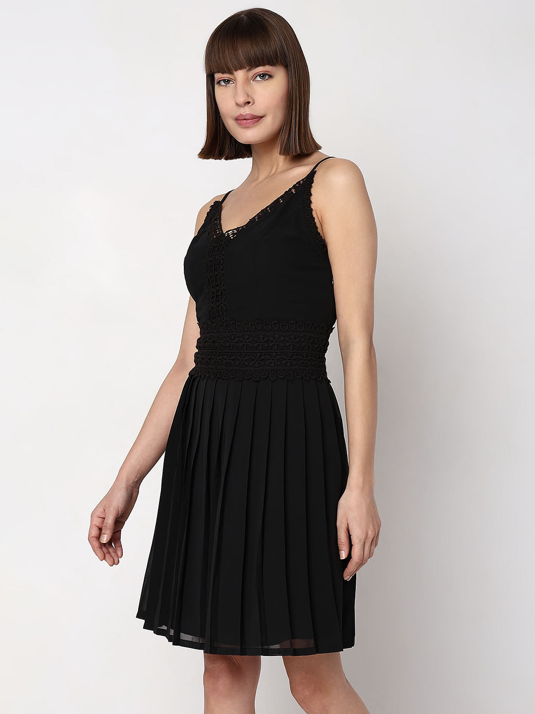 Black Strappy Lace Dress
