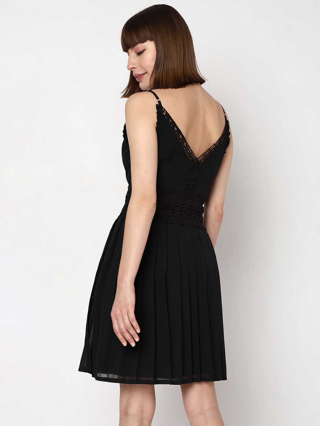 Black Strappy Lace Dress